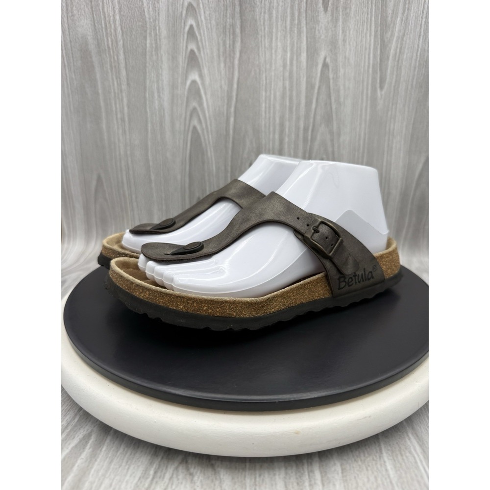 Betula by Birkenstock Gizeh Womens Size 6 Metallic Bronze Birko-Flor Sandals